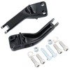 Black Passenger Foot Peg Support Kit Compatible with Harley Dyna