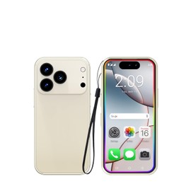 Echoamo Mini Phone,3G+32GB Smartphone 3.5 Inch Android Quad Core 3000mAh Standby Small Mobile Phone Student Pocket Cell Phone Dual SIM/GPS/Face ID (Gold)