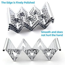 Branded Chbuuero Taco Holders Set of 4, Stand, Stainless Steel Holder,...