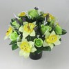Just Because Flowers Spring Artificial/Silk Flower Arrangement in Grave Pot,