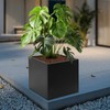 Galvanized Steel Planter Box, 24Inch Large Square Indoor Outdoor Planters
