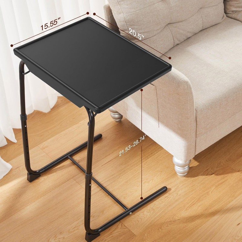 HUANUO Adjustable TV Tray Table - TV Dinner Tray on