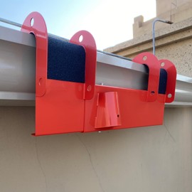 Ladder Helper, Heavy Duty Steel Gutter Guard Ladder Stabilizer, Safeguard Your Gutters During Painting and Roof Access, Adjustable Width Range, Ladder Stand Off for Gutters, 1 Pack, Orange