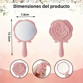 THJOPOKEEL Juego de 12 Espejos de Mano,Espejos de Mano clásico portátil,para Recuerdo de Fiesta de quinceañera,Regalo de Boda,Incluye Espejo Compacto y Etiquetas de Agradecimiento y Bolsas Regalo