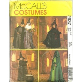 Childrens Boys and Girls Cape Costumes McCall's Sewing Pattern 2937