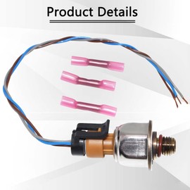 KEJSTED Fuel Injection Pressure Sensor ICP Sensor with Pigtail Kit 1845428C92 Compatible with 04-10 6.0L Ford Powerstroke Diesel E-350 E-450 Excursion F-250 F-350 F-450 F-550 F-750 Navistar 4C3Z9F838A