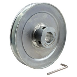 Saelno AB550-7/8 Single Groove Web Sheaves, v Belt Pulley 5.5" OD 7/8" bore,Motor Pulley Carbon Steel for A B 5L 4L V-Belts