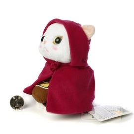 Choo Choo Cat Plush Toy, Size S, Height 6.7 inches (17 cm), Red Riding Hood