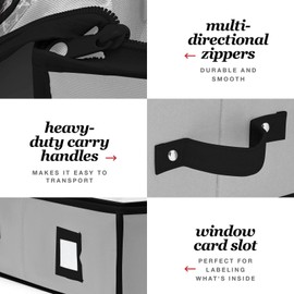 Homior Gift Wrap Organizer, Christmas Wrapping Paper Storage Bag w/Useful Pockets fo...