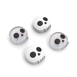 Joystick Caps, Pack of 4 Controller Stick Caps, Thumb Grips for Switch / OLED / Lite, for Switch Joystick Cover, Cute Joy-Con Thumb Grip Accessories (Skull)