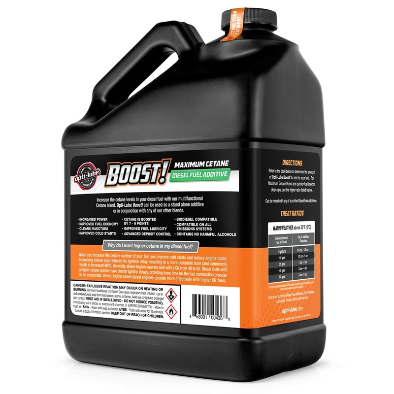 Opti-Lube Boost! Maximum CETANE Formula Diesel Fuel ADDITIVE: 1 Gallon