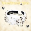 MOSOTECH Coquette Bow Headband for Women, Rhinestone Crystal Pearl Embellished