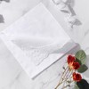 PACGOTH Women’s Handkerchiefs 100% Cotton, Ladies Embroidery Handkerchiefs, Dainty White