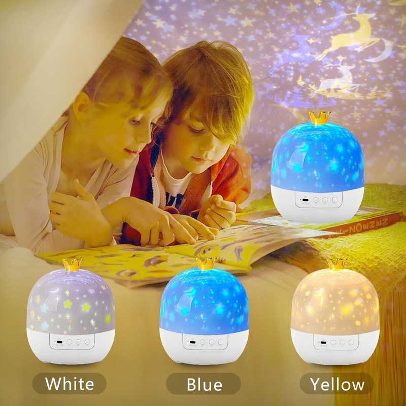 Kids Star Night Light Projector – 21 Slide Themes with