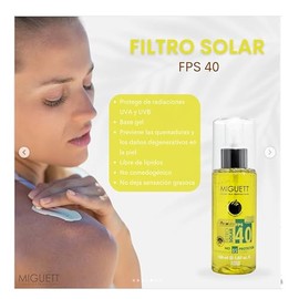 Filtro Solar Absolutta FPS40. Libre de lípidos. No comedogénico No deja sensación grasosa (paquete de 1)                                              