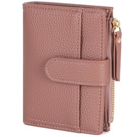 RRANCharltu Purses for Women Small Women Wallets Soft Leather Ladies Purse Card Holder with Zipper Coin Pocket and Multiple Card Slots, Dark Pink