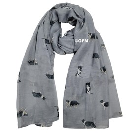 GFM Animal Print Scarf - Border Collie Dogs Sheep Dog (FS) (BC-072-A-BH)