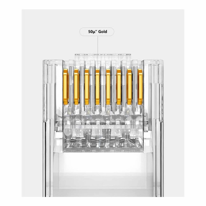 VIVOCH 50 Pcs Cat7 RJ45 Pass Through Connectors, C7 Pass