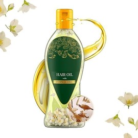  Jasmine and Amla Herbal Oil with Real Flower Seeds & Herbs Strengthens Roots, Breakage Repair | Natural Daily Hair Care for Men & Women - 180ml