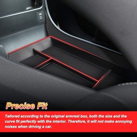 HAPPYHORSE Center Console Organizer Storage Box Insert Tray Compatible with Toyot@ BZ4X/ Subaru Solterra 2023 2024 Interior Accessories Center Console Storage Box Organizer Tray (Style B)