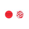 RLSYM Tamper Evident Security Labels Diameter 1 inch Rounds Red