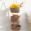 TeoKJ Over the Door Hanging Basket, 3-Tier Woven Cotton Wall-Mounted