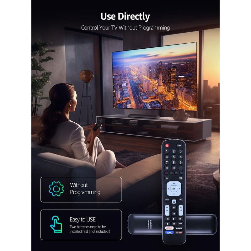 New EN2A27ST Replacement TV Remote Control for Sharp 4K Ultra