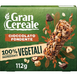 Gran Cereale, Barrette con Cioccolato Fondente, Avena e Nocciole, Snack di Frutta Secca, Confezione da 4 Barrette