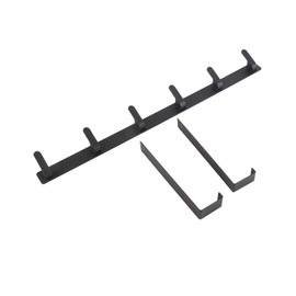 Over The Door Hooks Over The Door Hanger Space Aluminum Towel Rack Hooks for Hanging Coat Bag Robe 6 Hooks Black