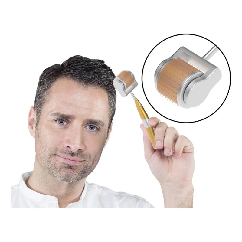 Rodillo Facial Dermaroller 192 Micro Agujas De Titanio 1mm