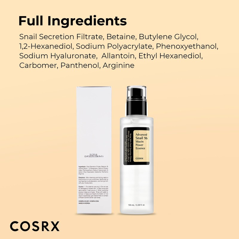 COSRX Snail Essence Serum Snail Lotion 100mL Snail 96 Mucin