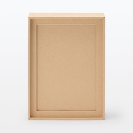 MUJI NEA78A3A Postcard Case that doubles as a photo frame, Beige, Approx. Width 4.8 x Depth 6.5 x Height 2.2 inches (123 x 166 x 57 mm)