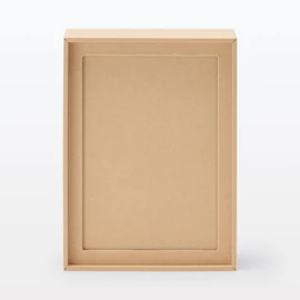 MUJI NEA78A3A Postcard Case that doubles as a photo frame, Beige, Approx. Width 4.8 x Depth 6.5 x Height 2.2 inches (123 x 166 x 57 mm)