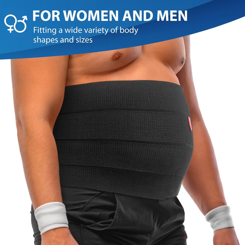 ORTONYX 12" Wide Abdominal Binder for Men and Women/Postpartum Postoperative