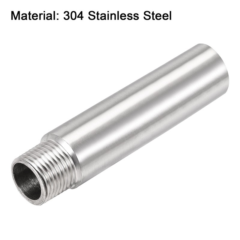 uxcell Shower Head Extension Arm Stainless Steel 1/2PT Male to