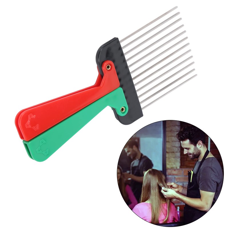 Afro Comb, Metal Hair Combs, Portable Hairdressing Salon Pick Comb
