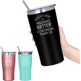 Inncup 20oz Insulated Tumbler - Going Away Gifts for Coworker, Farewell & Leaving Gifts - Black, Stainless Steel, Cylindrical Tumbler, 20oz Capacity