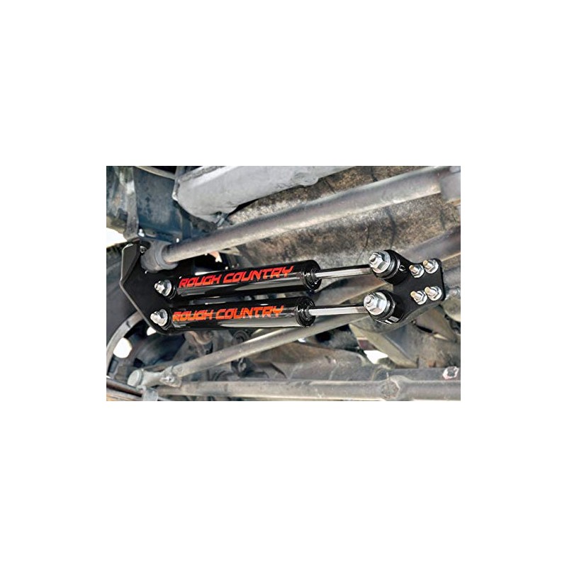 Rough Country Dual Steering Stabilizer for 1987-1995 Jeep Wrangler YJ