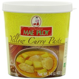 MAE PLOY Curry Paste, Yellow, Small, 14-Ounce (Pack of 4)