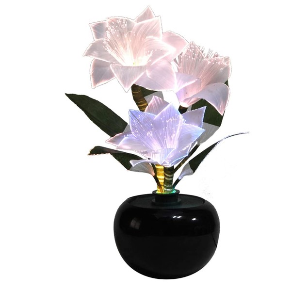 LEDMOMO Flower Light, Table Light, Tabletop, LED Illumination, 7 Colors, Colorful Artificial Flowers, Interior Decoration, Vase Included, Decorative (U.S. Standard)