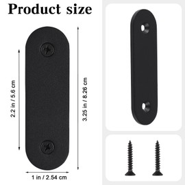 Doorbell Cover Plate, Metal Doorbell Blanking Plate Cover, Doorbell Button Cover Chime Guard Plate, Doorbell Faceplate Hole Cover for Wall Outside, Weather Resistant, Aesthetic Decoration - Black