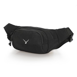 Bumbag Waist Bag Waterproof Running Waist Fanny Pack for Men Women Adjustable Belt Waist Packs for Outdoors, Sport, Hiking, Travel Black