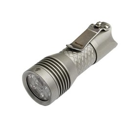 MecArmy PS16 Stainless Steel Ultra Bright Flashlight, 2000 Lumens with 4 XP-G2 LEDs Super Long Lasting USB Rechargeable Handheld EDC Compact Flashlight for Everyday Carry (Sandblasted)