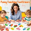 30pcs Phrases Pencil Erasers, Bulk Positive Phrases Erasers Encourage Eraser