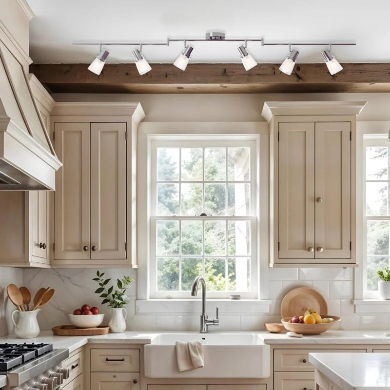 Laite Lumens 69.6” Decorative Track Lighting Kit, Brushed Nickel Finish
