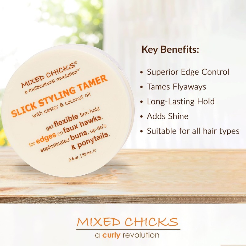 Mixed Chicks Slick Styling Tamer-Edge Tamer with Castor and Coconut