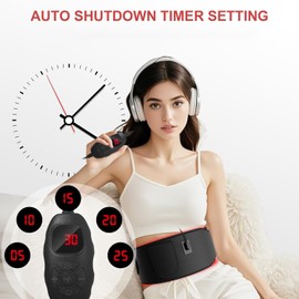 Red Light Belt with 105 LEDs, Timer Function, 5 Brightness Levels, 660 nm and 850 nm, Suitable for Waist/Back/Shoulders and Other Body Parts.