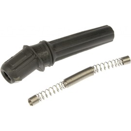 KarParts360 For Ford E-450 Econoline Super Duty 2000 2001 2002 Spark Plug Boot With Coil Wire Set | Rubber | Push On Attachment | Black | 0.375 inches Maximum Diameter | 0.22 inches Minimum Diameter