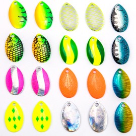 Dr.Fish Fishing Indiana Spinner Blades Kit Lure Making Supplies for Spinner Spinnerbaits Walleye Rig Crawler Harness Lures for Trout Salmon Bass Fishing