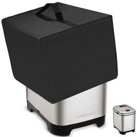NUENSS-ROR Cover for Cuisinart Bread Maker Machine, Waterproof Heat-Resistant Dustproof Toaster Cover for Cuisinart Bread Maker CBK-110P1, Washable Protective Covers with Handle-Only Lid (Black)
